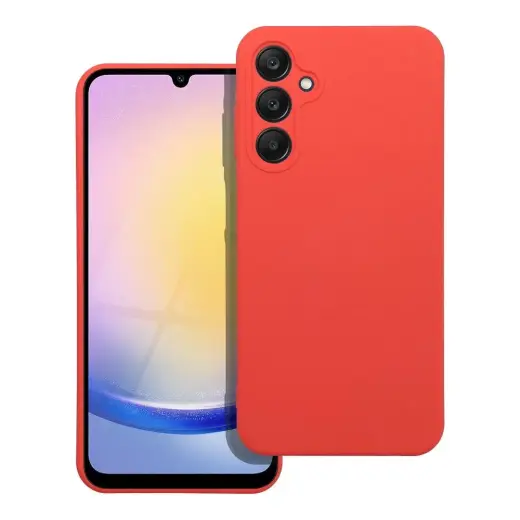 Silicone telefono dėklas Samsung Galaxy A25 (A256) oranžinis
