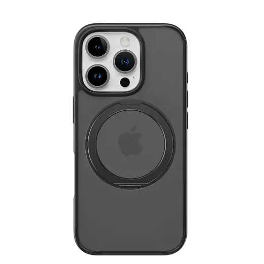 Rock Crystal Rotating Touch Series Magnetic Case for Iphone 16 Pro Max black
