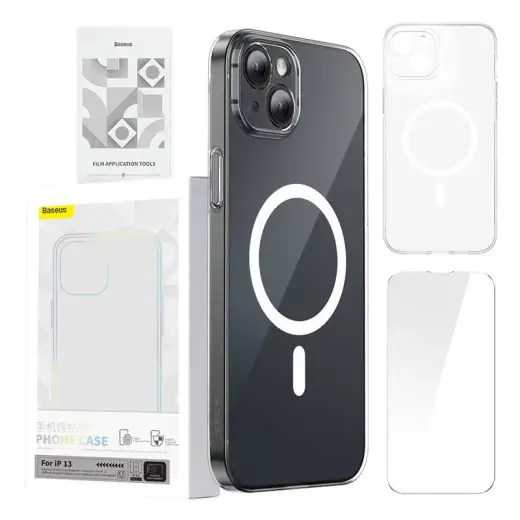 Baseus Crystal Clear tempered glass for phone iPhone 13 transparent with cleaning kit