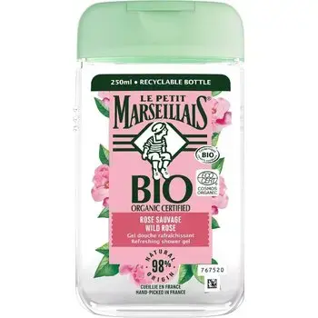 Le Petit Marseillais Bio Organic Certified Wild Rose Refreshing Shower Gel 250ml