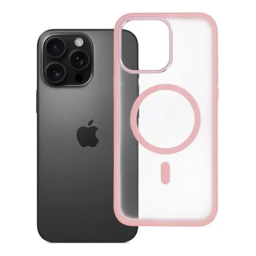 Flexline Mag чехол с поддержкой MagSafe для телефона iPhone 16 Pro Max розовый