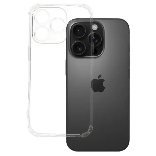 Ultra Clear 1mm telefono dėklas iPhone 16 Pro skaidrus