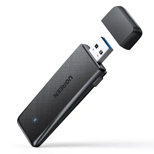UGREEN CM492 USB Adapter | External Network Adapter, Dual-band 2.4GHz+5.0GHz (Black)