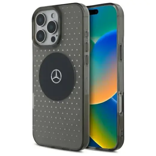 Mercedes MEHMP16L23HCPK iPhone 16 Pro  6.3" czarny|black hardcase MB Case Star Pattern