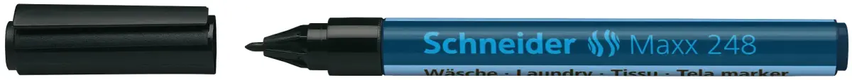 Noturīgais marķieris SCHNEIDER tekstilam Maxx 248, 1 mm,  melna tinte
