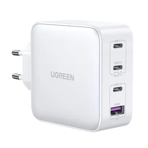 Ugreen CD226 tīkla lādētājs | 100W | GaN, PPS | USB-C, USB-A | balts