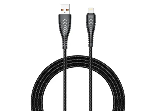 VEGER V105 duomenų perdavimo ir įkrovimo laidas | USB-A į Lightning | 12W | 1.2m | juodas