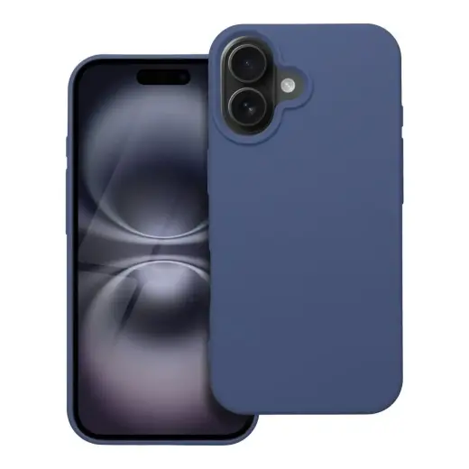 Silicone phone case for iPhone 16 blue