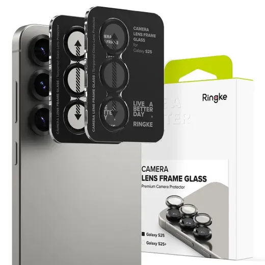 RINGKE CAMERA FRAME PROTECTOR 2-PACK GALAXY S25 BLACK