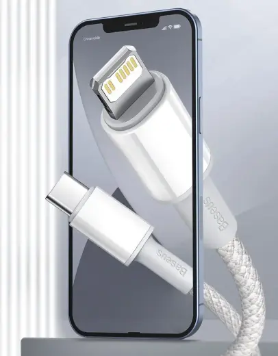 Baseus CATLGD-A02 data transfer and charging cable | USB-C to Lightning | 20W | 2m | white