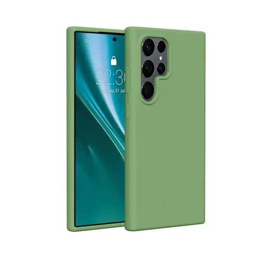 Etteri Silikona telefona maciņš Samsung Galaxy S25 Ultra gaiši zaļš