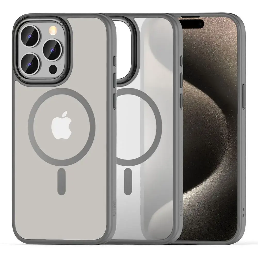 Tech-Protect MagMat 2 MagSafe case for iPhone 15 Pro Max - titanium matte