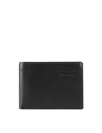 Piquadro, Obidos, Leather Wallet, Slim, PU257W110R-N, Black, For Men