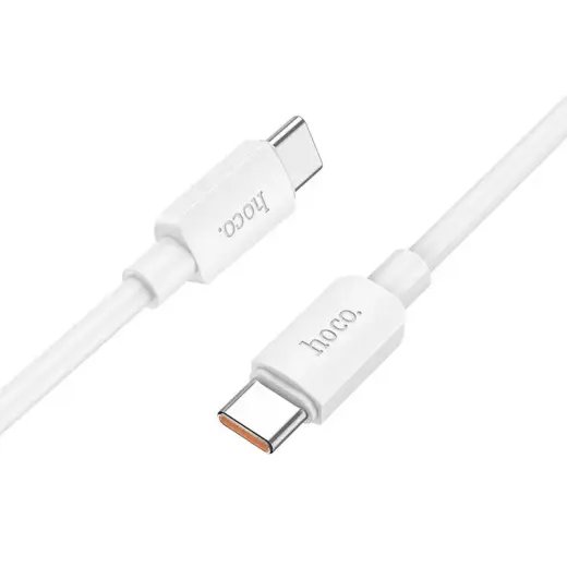 Hoco X96 duomenų perdavimo ir įkrovimo laidas | USB-C į USB-C | PD | 100W | 1m | baltas