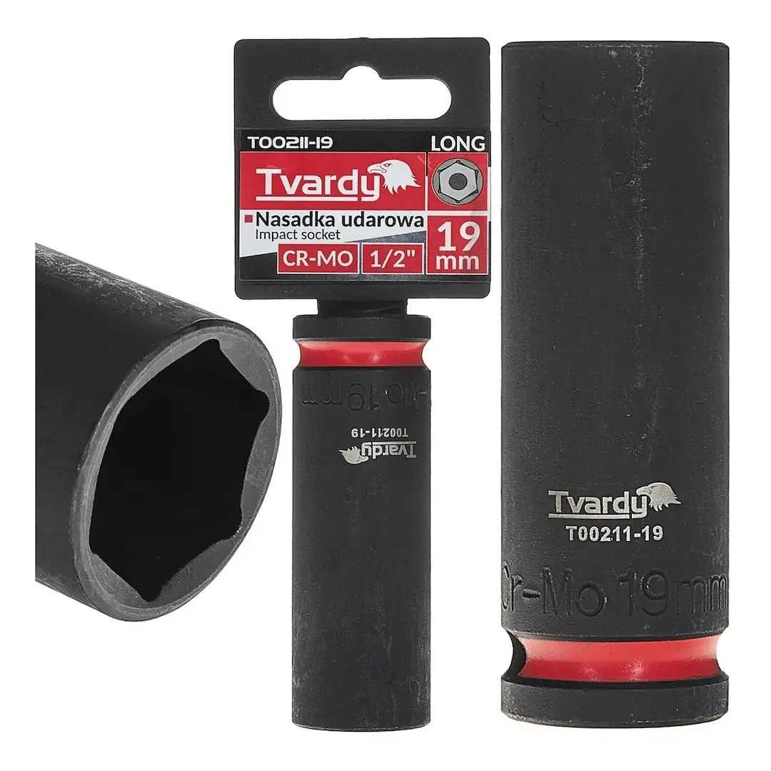 Deep impact socket 1/2" 6PT 19mm CR-MO