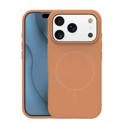 Silicone Thin telefoni ümbris MagSafe toega iPhone 12 | iPhone 12 Pro beež