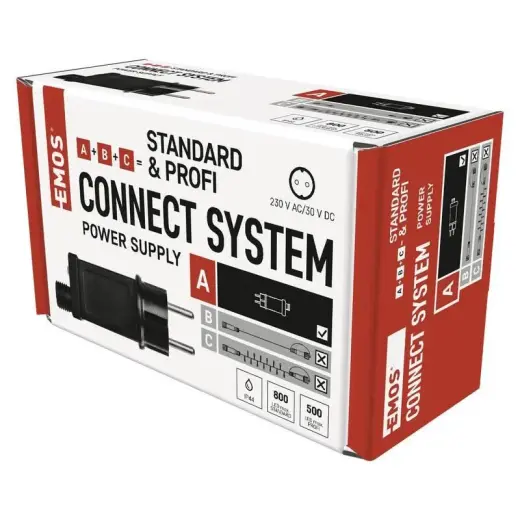 Power supply for EMOS CONNECTING garlands, 30Vdc, 12W, with timer