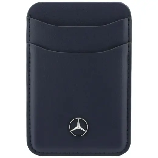 Magnetic Card Wallet Mercedes Leather navy