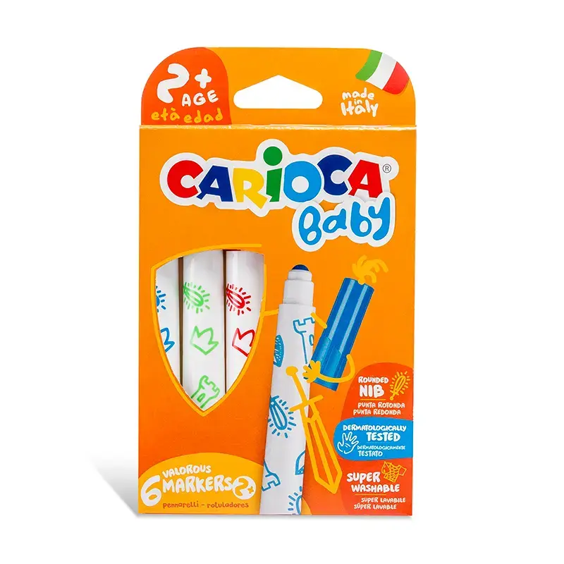 Flomāsteri bērniem CARIOCA BABY-Superwashiable 6 krāsas