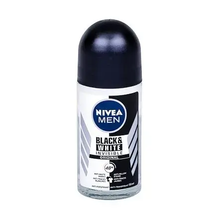 Nivea 50 Ml Men Invisible Black & White Antiperspirant Roll on  Pack of 6