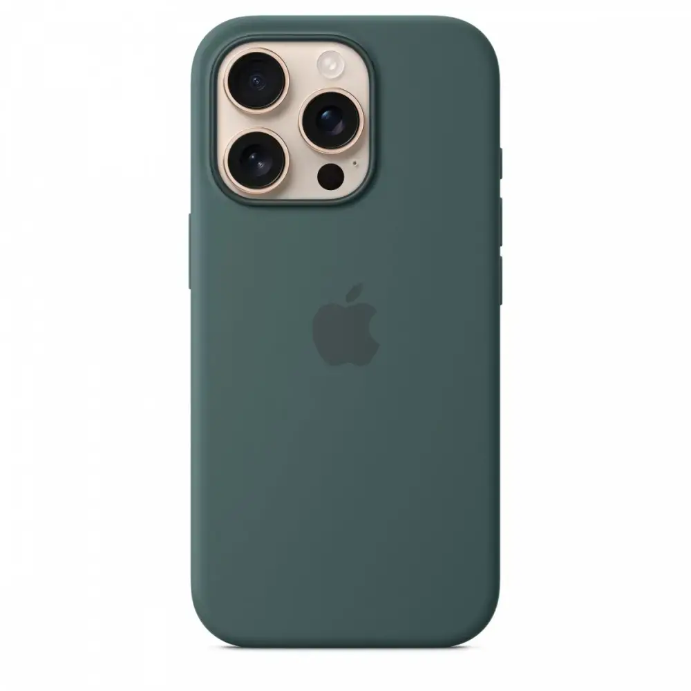 Silicone case with MagSafe for iPhone 16 Pro - Lake Green
