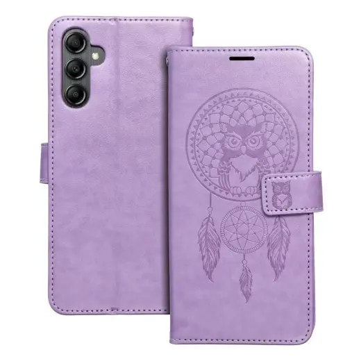 MEZZO dreamcatcher raamatutüüpi telefoni ümbris Samsung Galaxy A14 4G (A145) | A14 5G (A146) lilla
