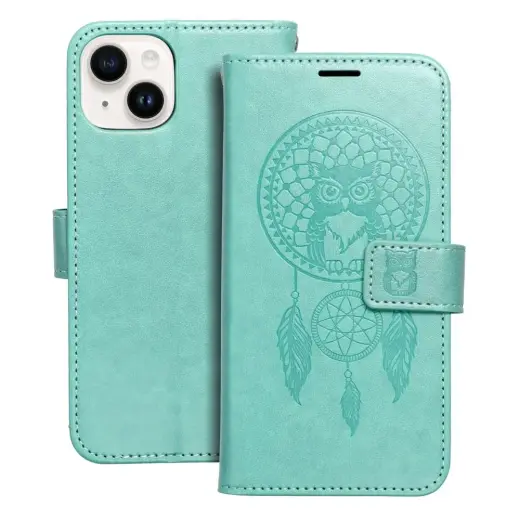 MEZZO dreamcatcher чехол-книжка для телефона iPhone 14 зелёный
