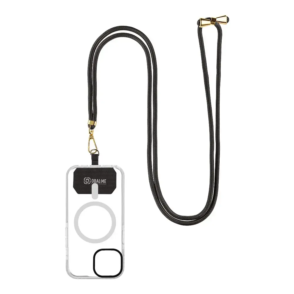 OBAL:ME NeckTag Allure Rope for Mobile Phone Black