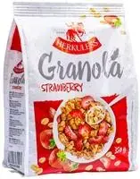 Granola  HERKULESS, grauzdēts muesli ar zemenēm, 0.350kg