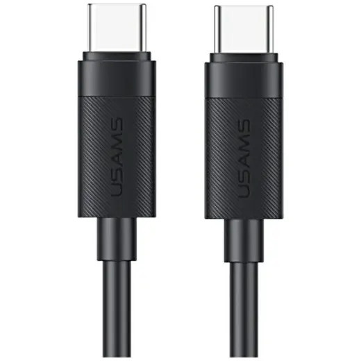 USAMS U94 andmeedastus- ja laadimiskaabel | USB-C kuni USB-C | 60W | 1m | must