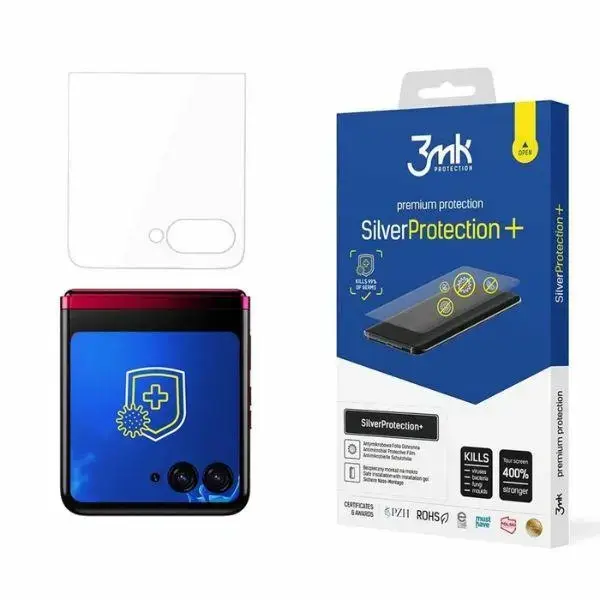 3MK SilverProtect+ Motorola Razr 50Ultra (front) Wet-Install Antimicrobial Film
