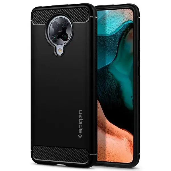 Spigen Rugged Armor vāciņš Poco F2 Pro melnā krāsā