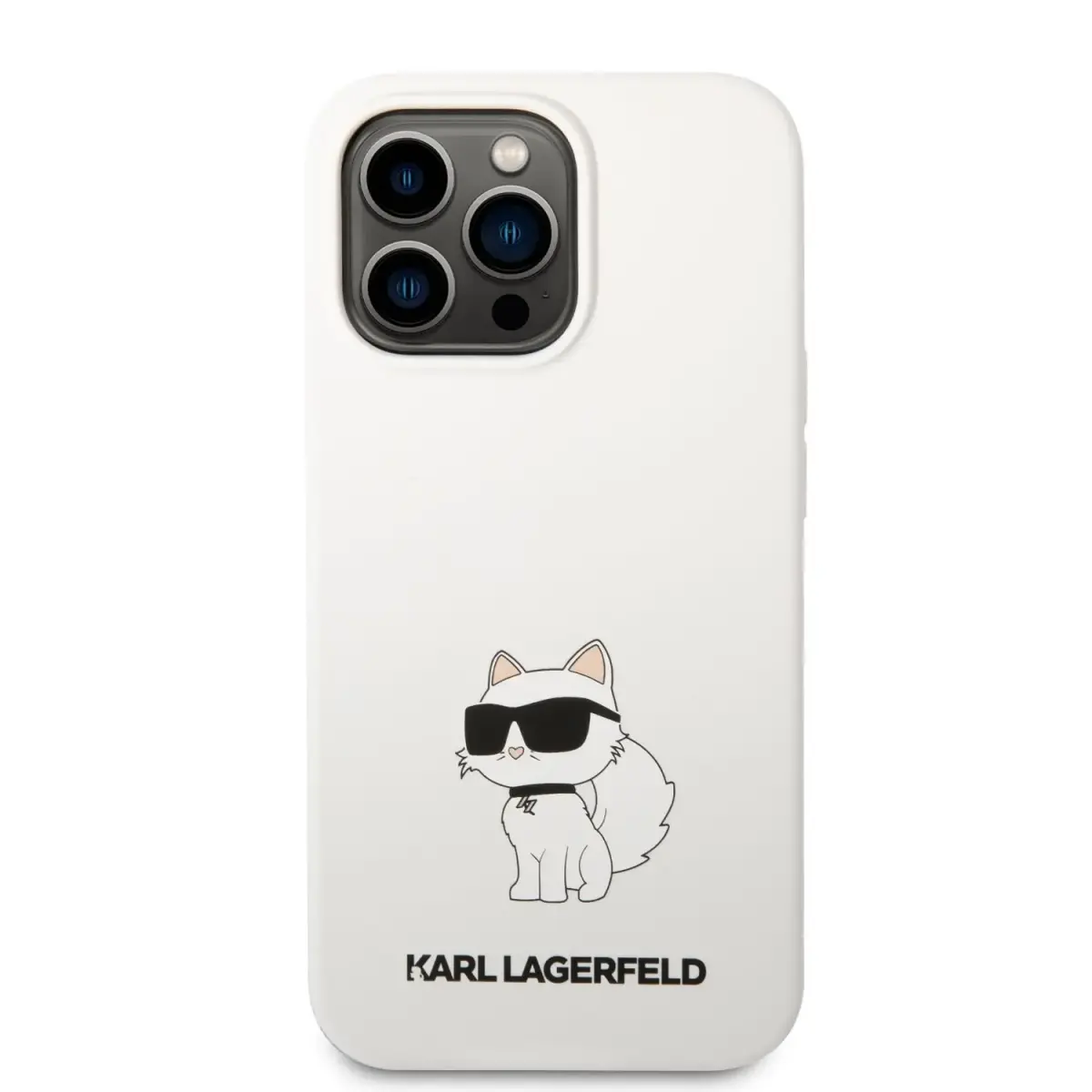Karl Lagerfeld Liquid Silicone Choupette NFT Case for iPhone 13 Pro Max White