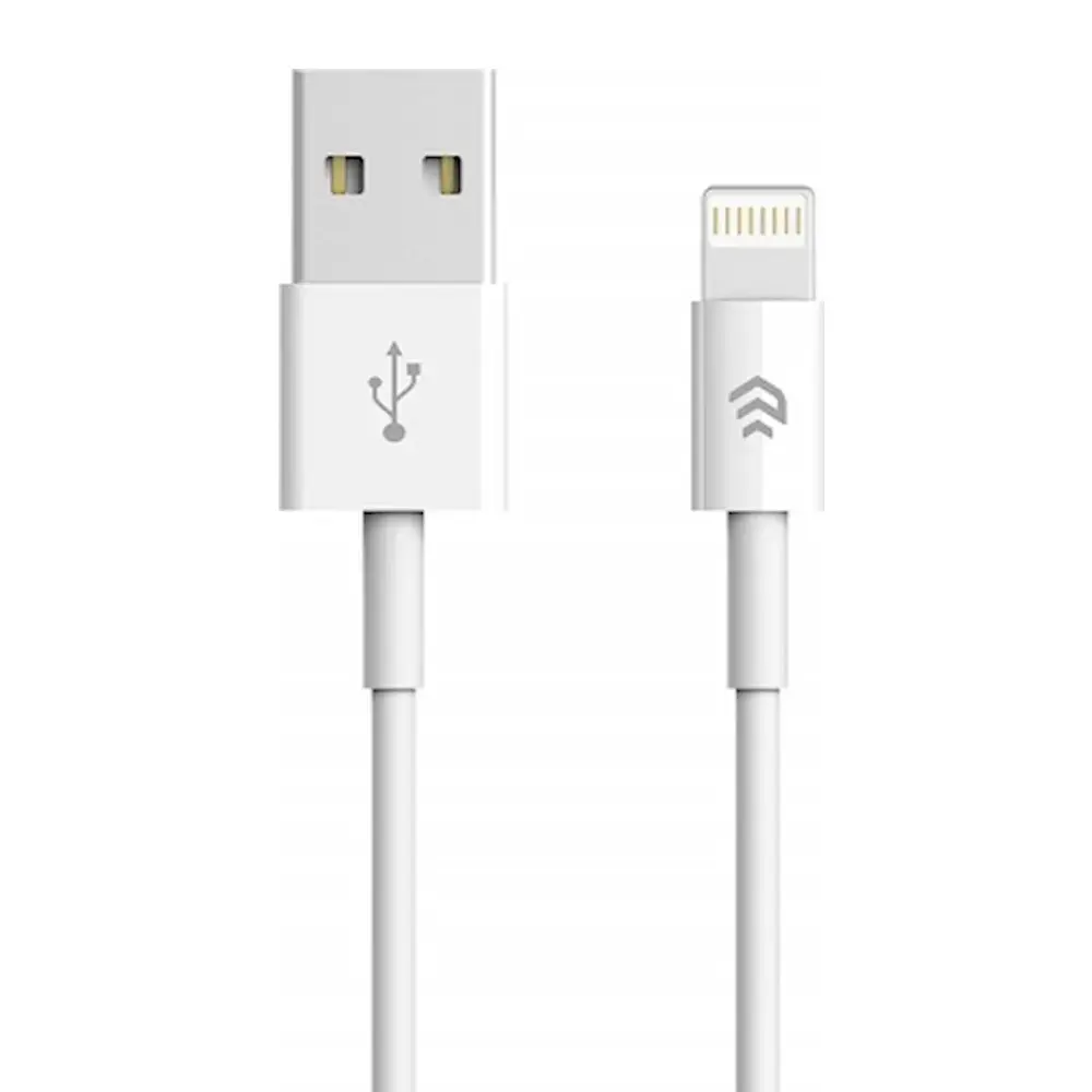 Devia datu pārraides un uzlādes vads | USB-A uz Lightning | 10.5W | 1m | balts