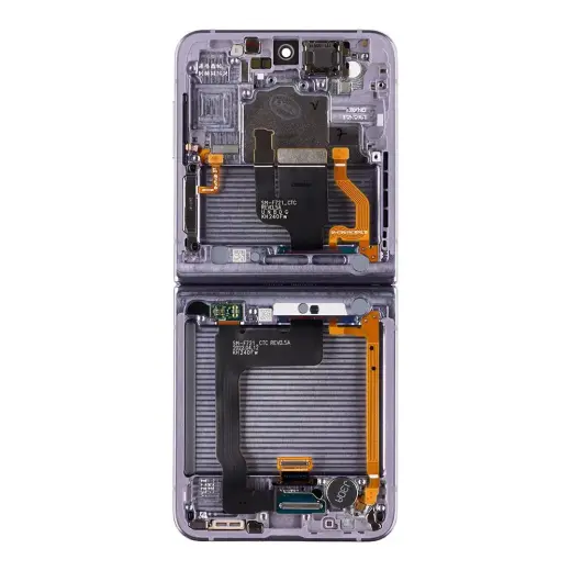 LCD display + Touch Unit + Front Cover Samsung F721 Galaxy Z Flip 4 5G Bora Purple (Service Pack)