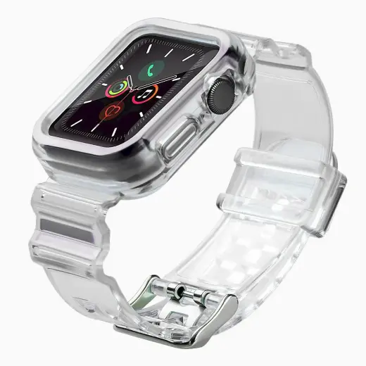 Fusion Light Set silikona siksniņa Apple Watch 38mm | 40mm | 41mm melna