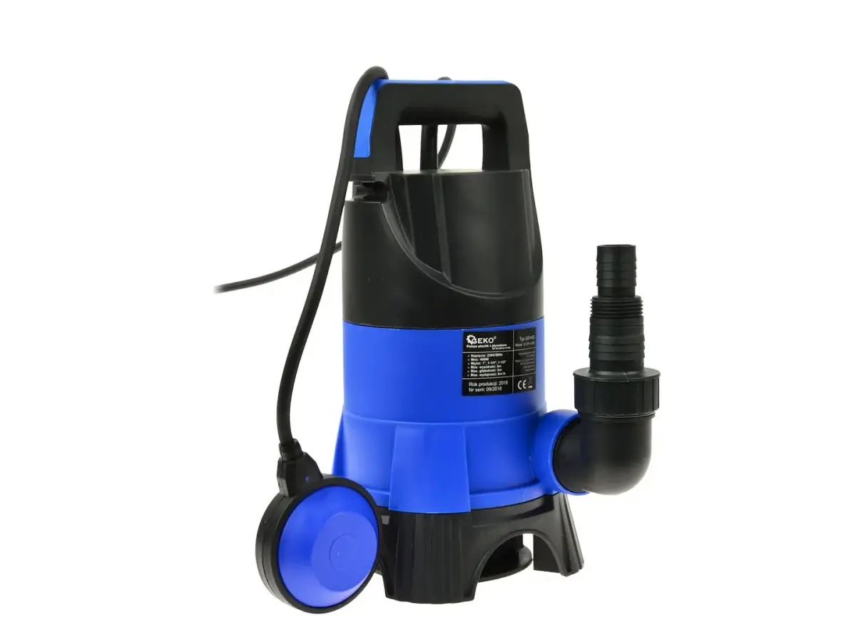 Plastikust sukelpump mustale veele ujuklülitiga 400W