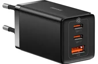 Baseus GaN5 Pro travel charger | 65W | GaN | USB-C, USB-A | black
