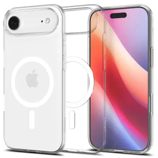 Чехол Spigen Liquid Crystal MagSafe для iPhone 17 Air - прозрачный и белый