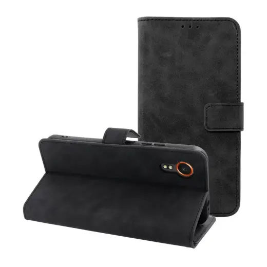 TENDER grāmatveida maciņš telefonam Samsung Galaxy Xcover 7 (G556) melns