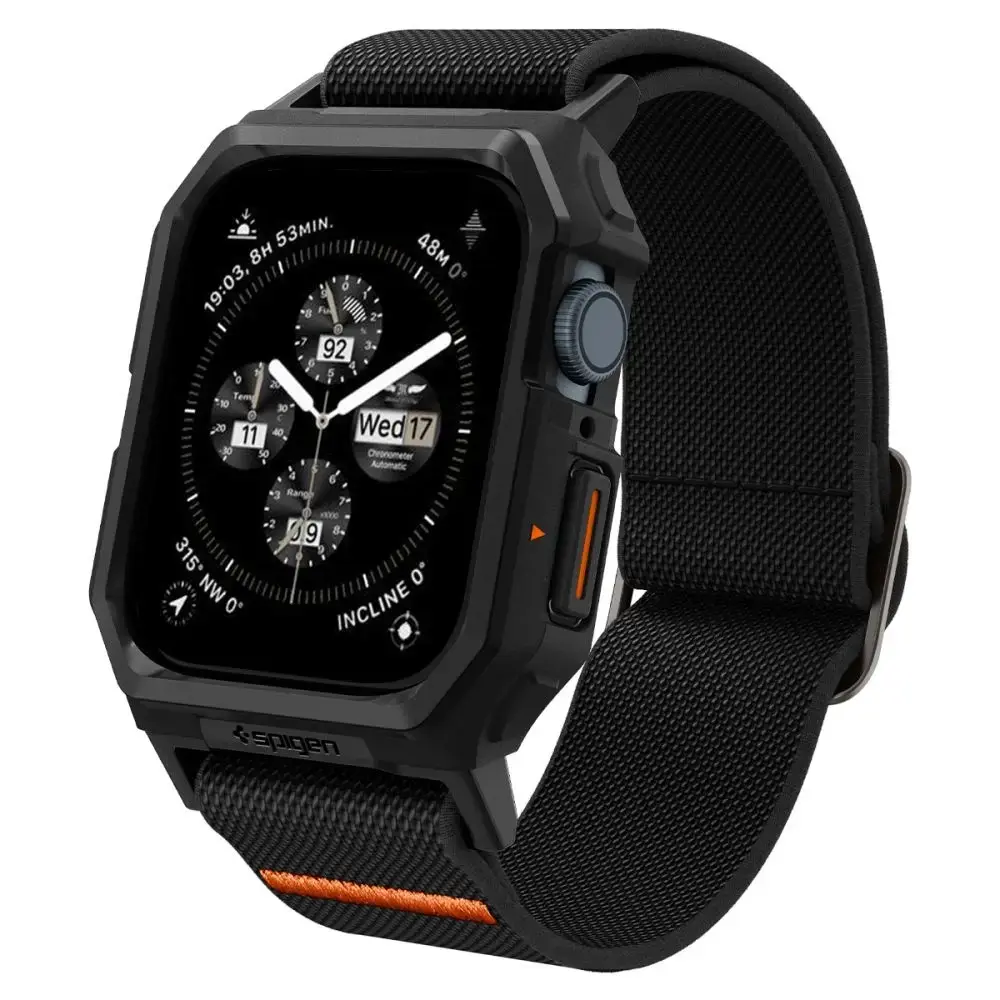 Spigen Lite Fit Pro case with strap for Apple Watch 4 | 5 | 6 | 7 | 8 | 9 | SE (44 | 45 mm) - matte black
