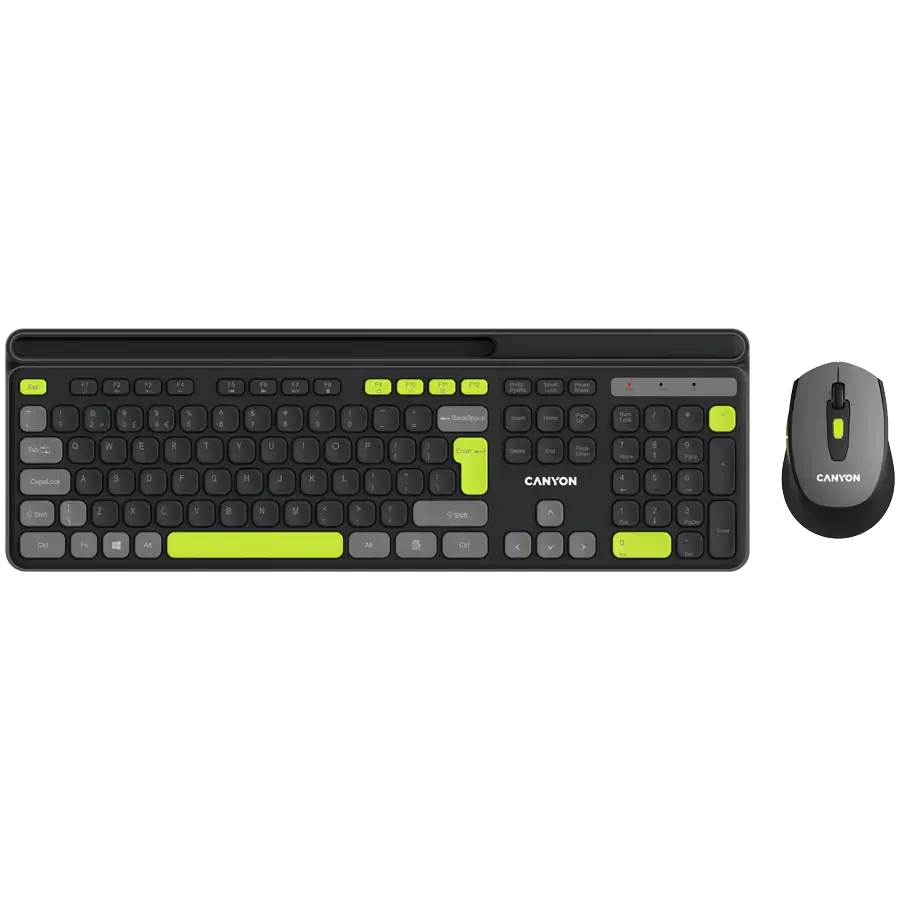 CANYON HSET-W5 EN Keyboard+Mouse AAA+AA Wireless Black
