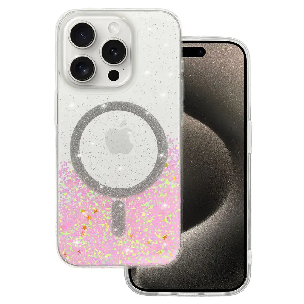 Tel Protect Moonlite Magsafe Case for Iphone 16 Plus pink clear