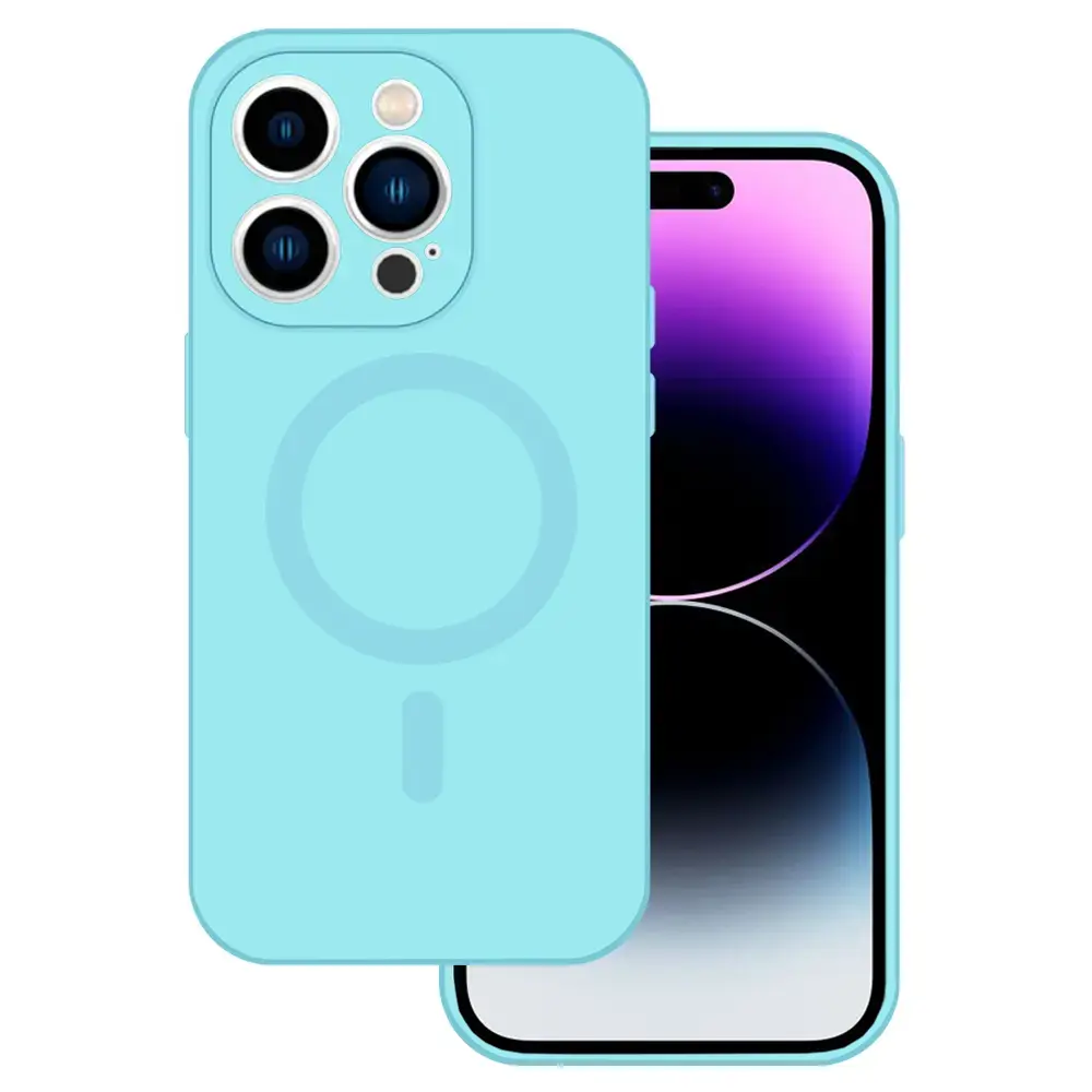 TEL PROTECT MagSilicone Case for Iphone 13 Light blue