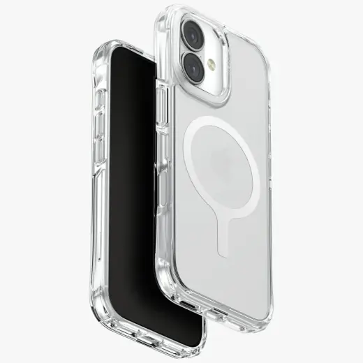 UNIQ LifePro Xtreme phone case with stand and MagSafe support for iPhone 17 transparent