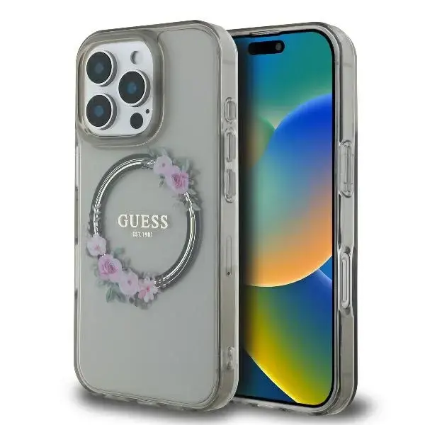 Guess GUHMP16LHFWFCK telefona maciņš priekš iPhone 16 Pro melns