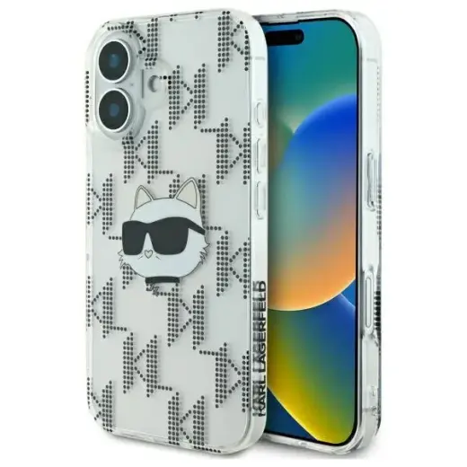 Karl Lagerfeld KLHCP16SHKLPCHT iPhone16 6.1" przezroczysty|transparent hardcase IML Choupette Head E