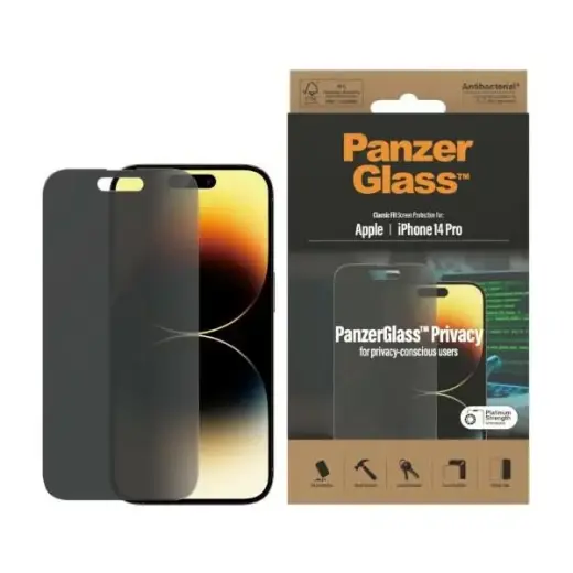 PanzerGlass Classic Fit privacy tempered glass for phone iPhone 14 Pro 6,1" (privacy effect)