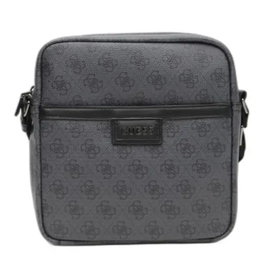 Guess, Vezzola, Document Holder, Textile Crossbody Bag, Black, For Women