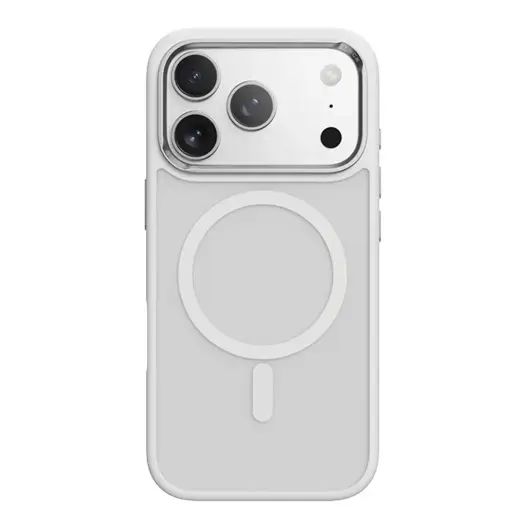 Rock Guard Touch Matte Series Magnetic Case for Iphone 17 Pro Max white (metal lens frame)